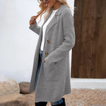 ZAHEKA��� - Casual Long Sleeve Mid Length Coat
