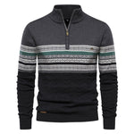 Leonardo Cotton Half-Zip Sweater