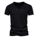 Valerio Slub-Cotton V-Neck Tee
