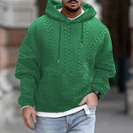 Men's Casual Printed Kangaroo Pocket Long Sleeve Hoodie