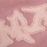 Embroidered Letters Faux Suede Zipper Hoodie