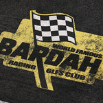 Racing Print Distressed Zipper Hoodie