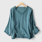 Taysia | Chic V-Neck Blouse