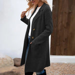 ZAHEKA��� - Casual Long Sleeve Mid Length Coat