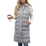 KUTSARA��� - Casual Sleeveless Hooded Long Vest