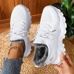 BRYDEE��� - Casual Fleece Lace-Up Lightweight Sneakers