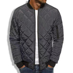 Men's Padded Stand Collar Solid Color Thermal Padded Jacket