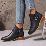 Bethany I Brown Buckle Ankle Boots