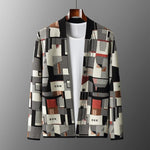 Abstract Wool Knitted Cardigan