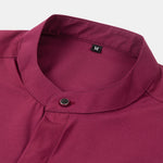 3 Pieces Non-Iron Hidden Placket Stand Collar Dress Shirt