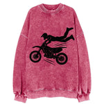 Motocross rider airborne trick - Vintage Sweatshirt