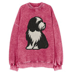 Tibetan Terrier - Black and white long c - Vintage Sweatshirt