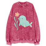 Mint Seal Pup - Vintage Sweatshirt