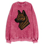 Kai Ken - Modern tiger dog logo with bol - Vintage Sweatshirt