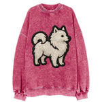 Japanese Spitz - Contemporary white spit - Vintage Sweatshirt