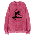 Contemporary dancer leap mid-air - Vintage Sweatshirt