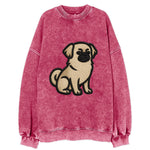 Tibetan Spaniel - Fawn small dog embroid - Vintage Sweatshirt