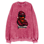 Blacksburg HokieBird wearing Virginia Tech beanie with VT patch - Vintage Sweatshirt