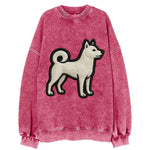 Kishu Ken - Contemporary white hunter de - Vintage Sweatshirt