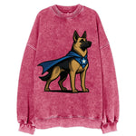 German Shepherd Patriotic Hero  - Vintag Vintage Sweatshirt