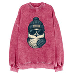 Quebec City Snowy Owl wearing Quebec bea - Vintage Sweatshirt