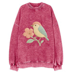 Peach Flowerpecker - Vintage Sweatshirt