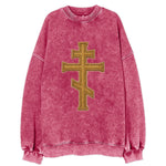 Orthodox Cross  - Vintage Sweatshirt
