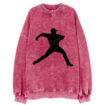 Baseball pitcher wind-up motion - Vintage Sweatshirt