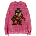 DC Eagle wearing Wizards red white and blue beanie with monument patch and - Vintage Sweatshirt