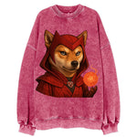 Shiba Inu Scarlet Witch  - Vintage Sweatshirt