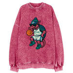 Dallas Armadillo wearing Mavericks beanie with cowboy hat patch and wayfarer - Vintage Sweatshirt