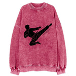 Korean taekwondo flying kick - Vintage Sweatshirt