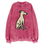Italian Greyhound - Gray sitting pose - Vintage Sweatshirt
