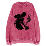 Barista creating latte art - Vintage Sweatshirt