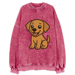 Labrador - Happy panting expression - Vintage Sweatshirt