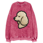 Poodle - Contemporary clean style with s - Vintage Sweatshirt