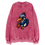 Los Angeles Pelican wearing Clippers beanie with sailboat patch and wayfarer - Vintage Sweatshirt