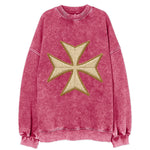 Hospitaller Cross  - Vintage Sweatshirt