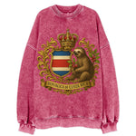 Costa Rica Sloth Emblem  - Vintage Sweatshirt