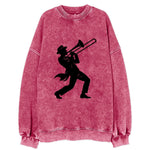 Trombone player jazz improvisation - Vintage Sweatshirt