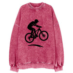 Mountain biker catching air - Vintage Sweatshirt