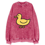 Duck - Yellow mallard flat side profile - Vintage Sweatshirt