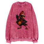 Houston Roadrunner wearing Rockets beanie with launch pad patch and wayfarer - Vintage Sweatshirt