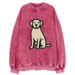 Goldador - Golden Lab mix sitting pose - Vintage Sweatshirt