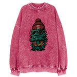 Palo Alto Tree wearing Stanford beanie with S patch - Vintage Sweatshirt