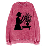Florist arranging dramatic bouquet - Vintage Sweatshirt
