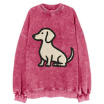 Dachshund - Long body profile view - Vin Vintage Sweatshirt