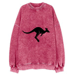 Kangaroo leaping across outback - Vintage Sweatshirt