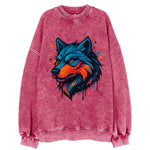 Velvet Wolf Royal  - Vintage Sweatshirt