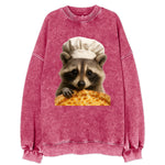 Pizza Dad Raccoon  - Vintage Sweatshirt